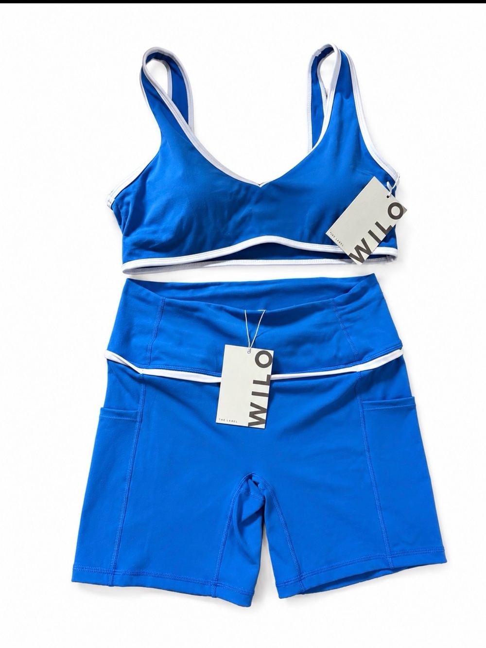 WILLO Royal Blue Sports Bra & Bike Short Set